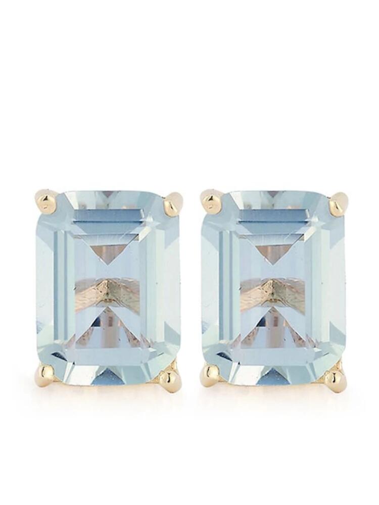 Mateo 14kt yellow gold blue topaz stud earrigs Cover