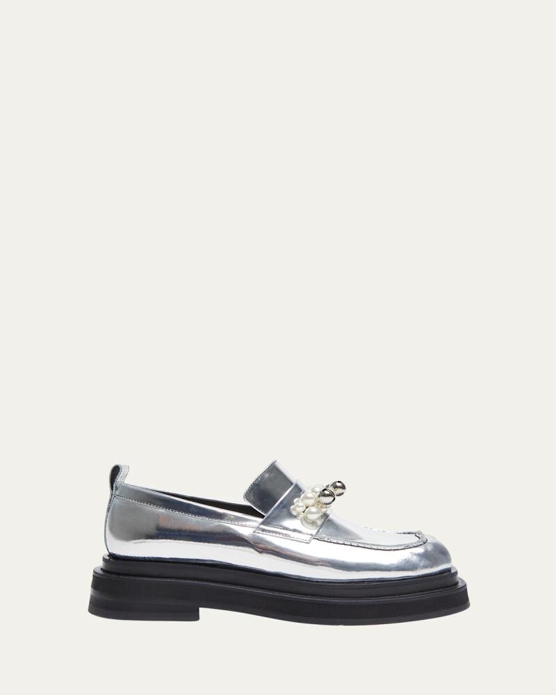 Simone Rocha Metallic Bell Charms Leather Loafers Cover