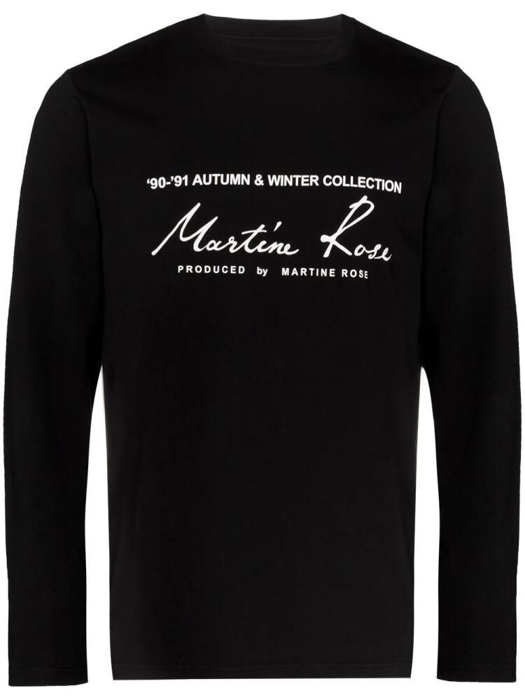 Martine Rose logo-print longsleeved cotton T-shirt - Black Cover