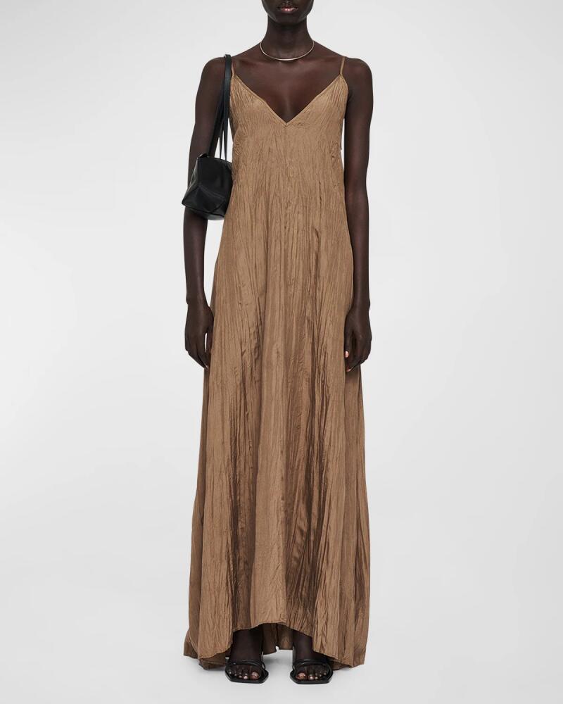 Joseph Daniele Sleeveless Crinkled Silk Maxi Dress Cover