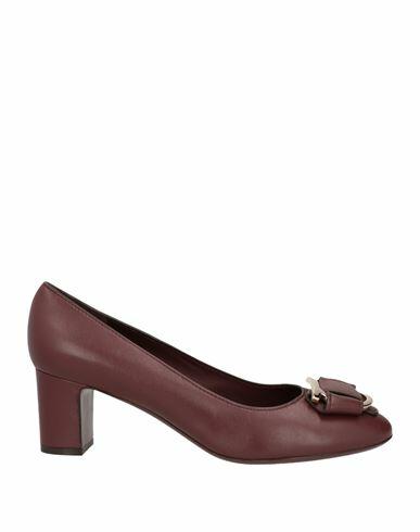 Ferragamo Woman Pumps Burgundy Leather Cover