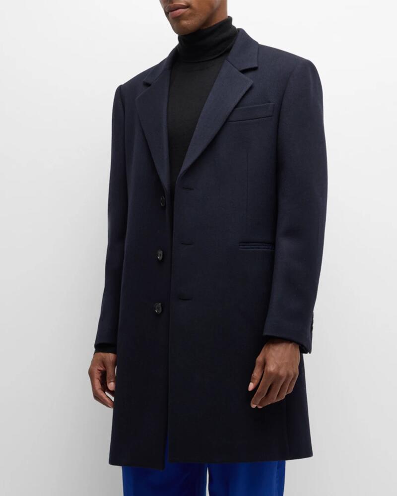 Burberry Men's Solid Wool Topcoat Cover