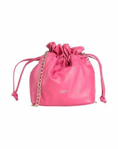 Visone Woman Cross-body bag Pink Calfskin Cover