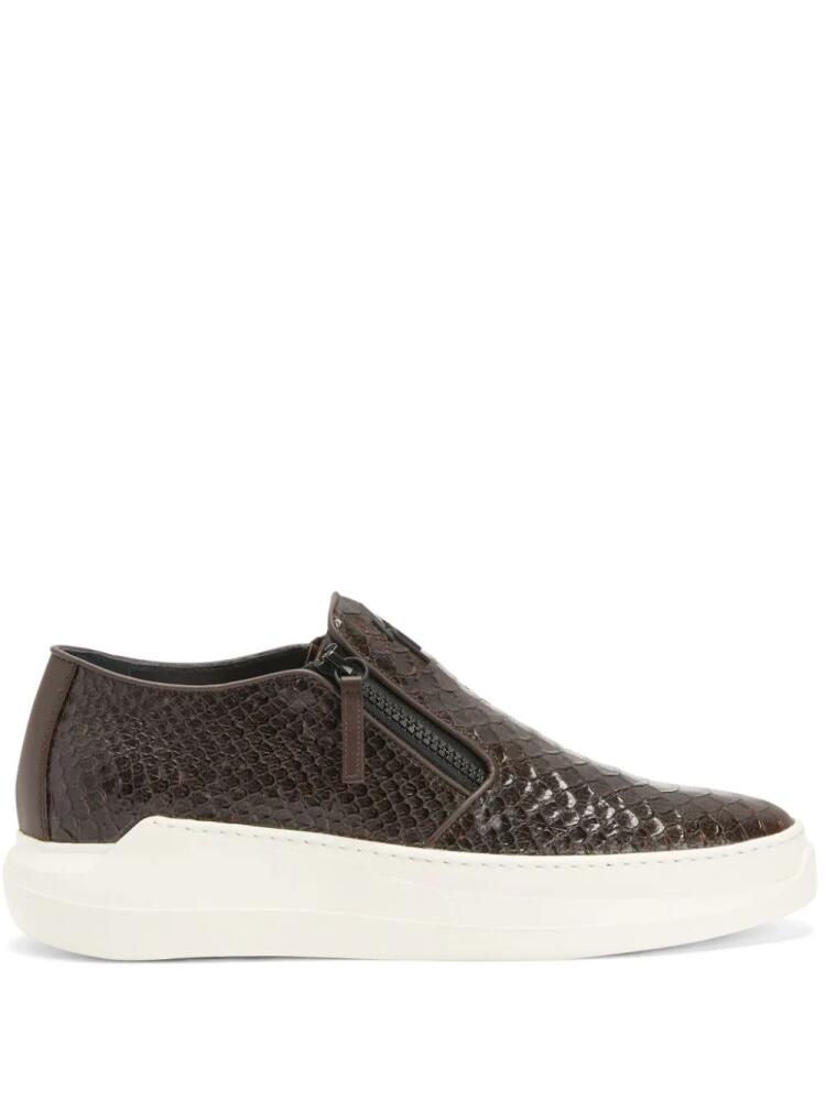 Giuseppe Zanotti Conley Zip slip-on sneakers - Brown Cover