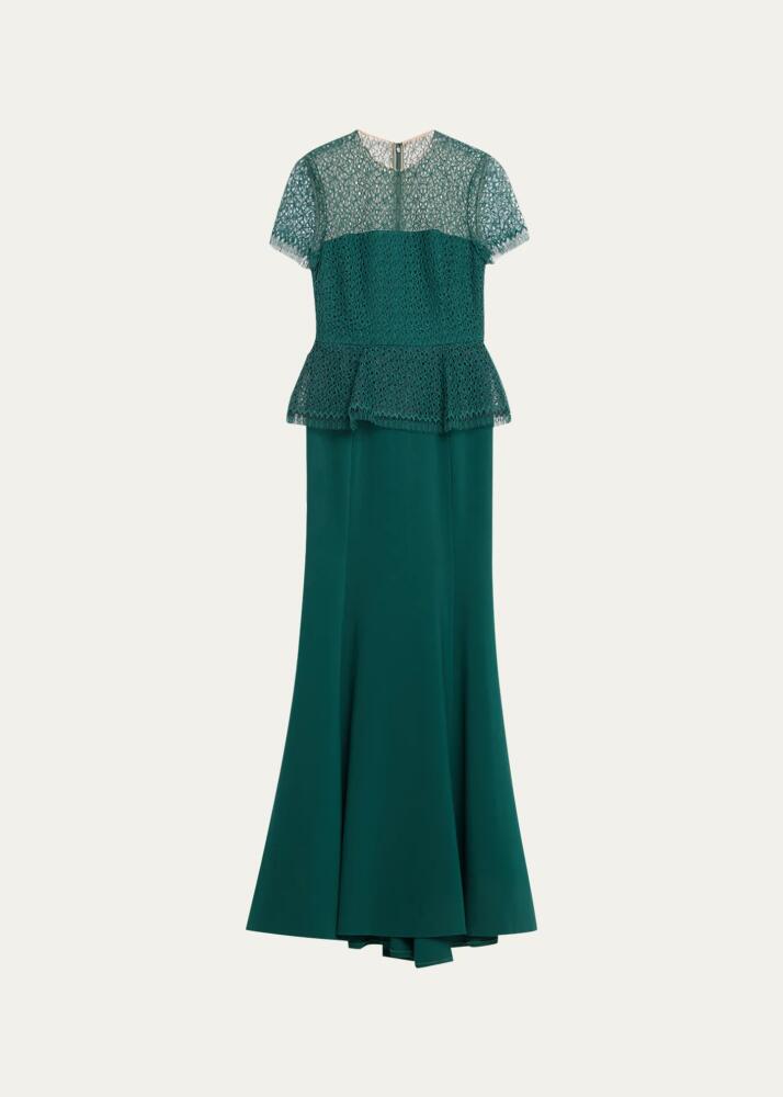 Jason Wu Collection Corded Geo Lace Gown, Green Cover