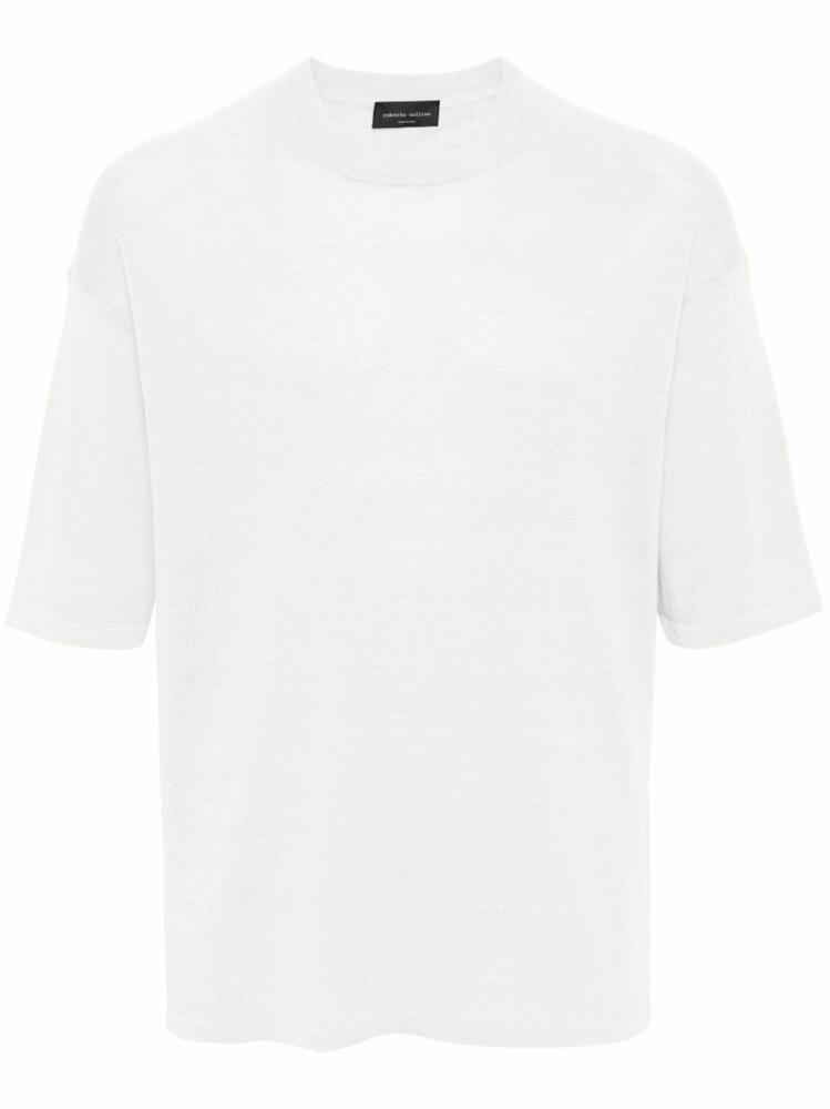 Roberto Collina short-sleeve linen T-shirt - White Cover