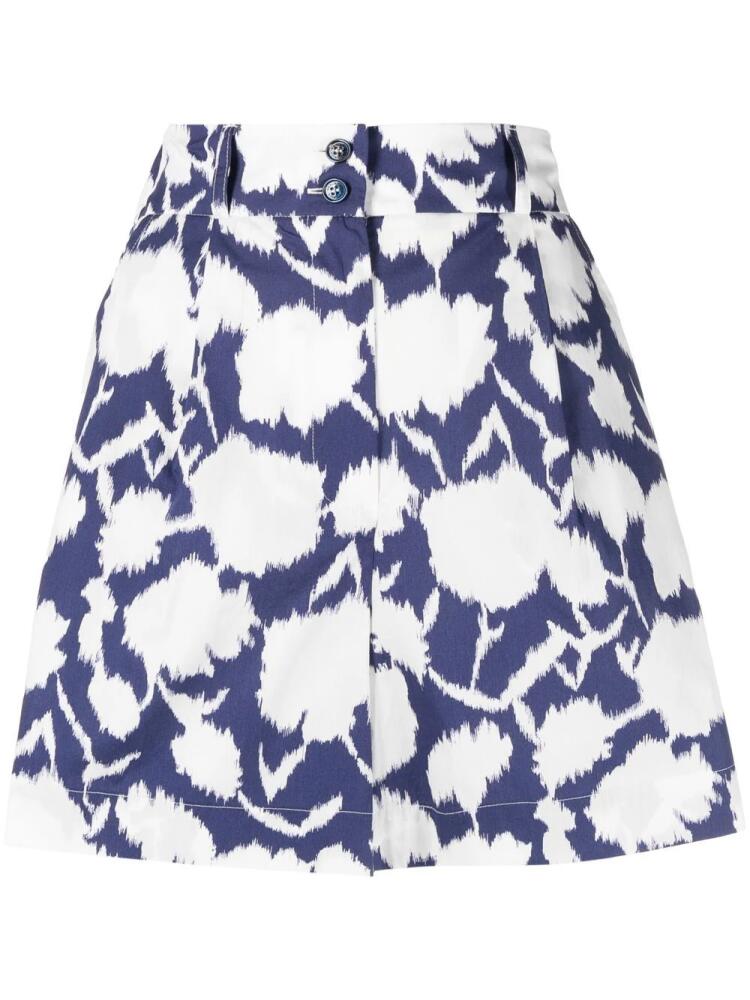 Woolrich graphic-print cotton shorts - Blue Cover