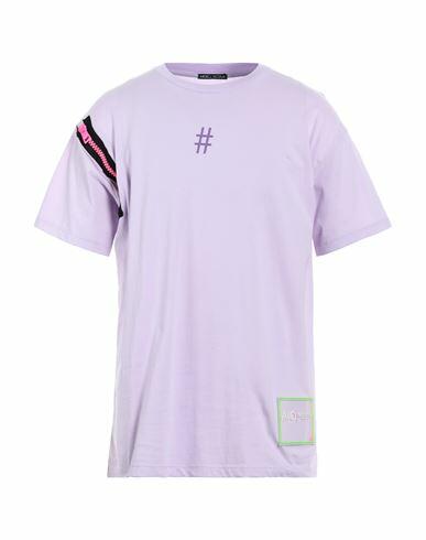 Alessandro Dell'acqua Man T-shirt Lilac Cotton Cover