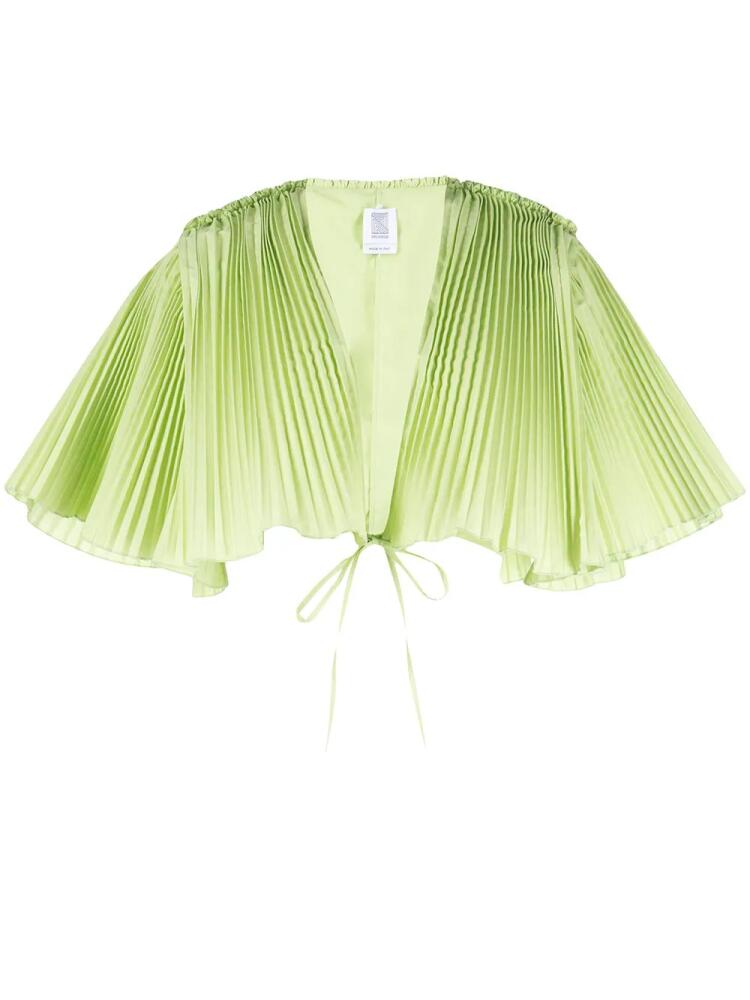 Rosie Assoulin pleated cropped blouse - Green Cover