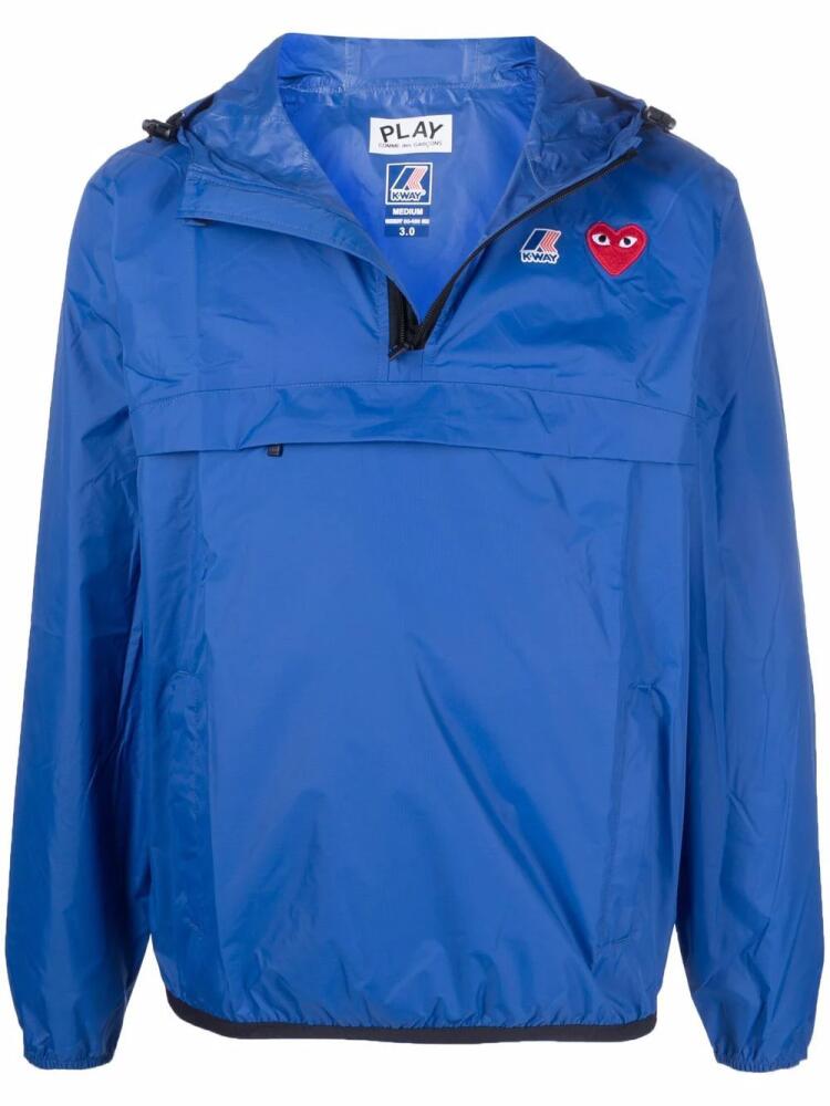 Comme Des Garçons Play x K-Way pullover hooded jacket - Blue Cover