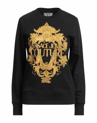 Versace Jeans Couture Woman Sweatshirt Black Cotton Cover