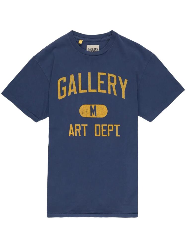 GALLERY DEPT. logo-print cotton T-shirt - Blue Cover