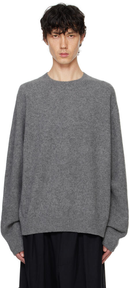 RAINMAKER KYOTO Gray Oneside Raglan Sleeve Crew Neck Sweater Cover