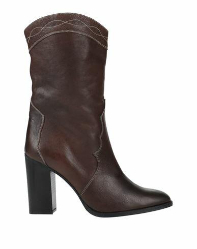 Marc Ellis Woman Ankle boots Dark brown Leather Cover