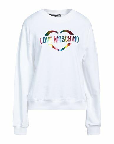 Love Moschino Woman Sweatshirt White Cotton, Elastane Cover