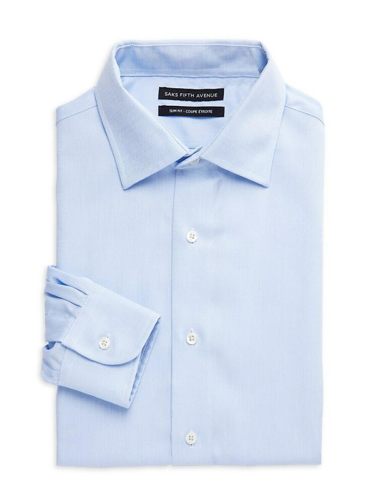 Saks Fifth Avenue Men's Slim Fit Dress Shirt - Light Blue Cover