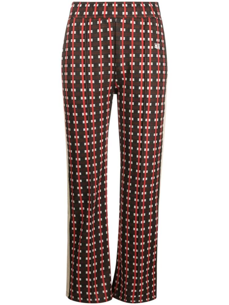 Wales Bonner check-print cropped trousers - Brown Cover