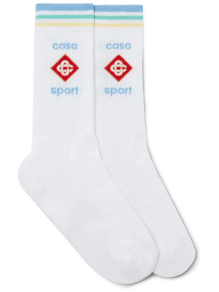 Casablanca Casa Sport ribbed socks - White Cover