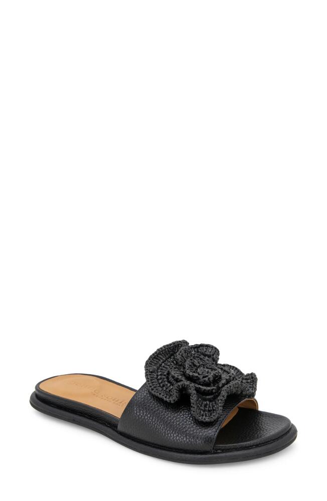 GENTLE SOULS BY KENNETH COLE Lucy Slide Sandal in Black Leather Cover