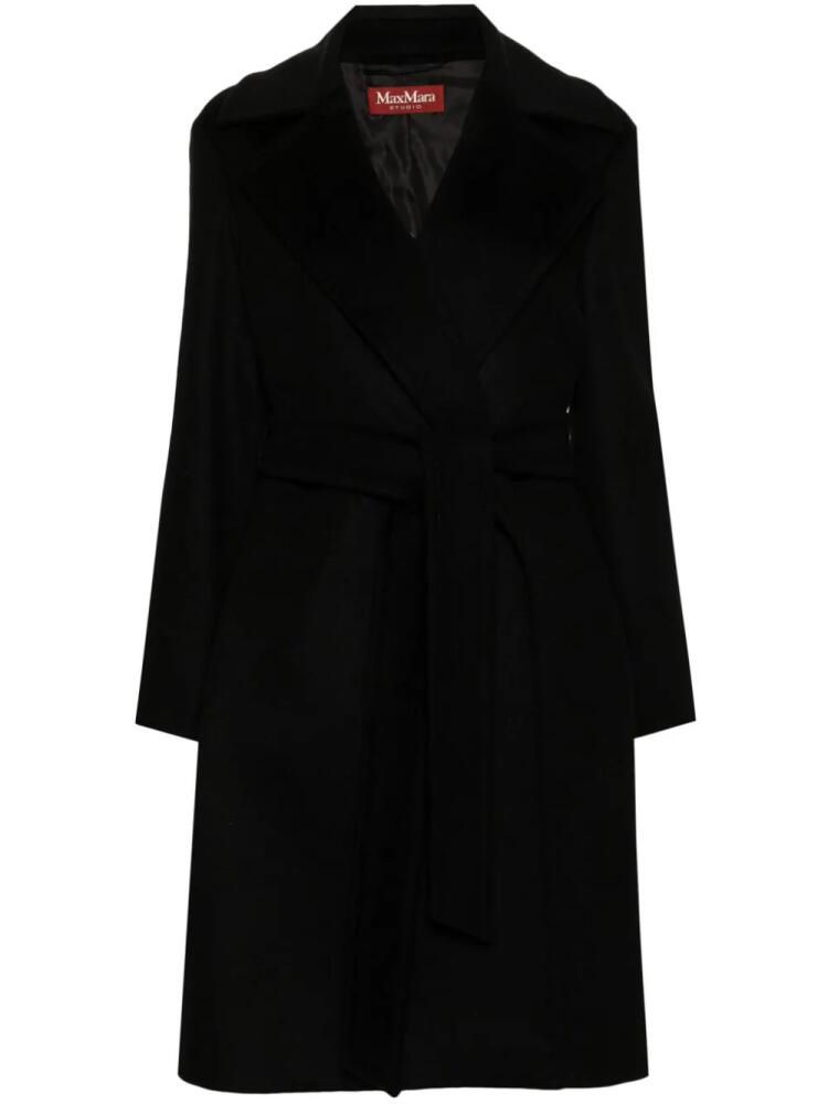 'S Max Mara Tigre virgin wool coat - Black Cover