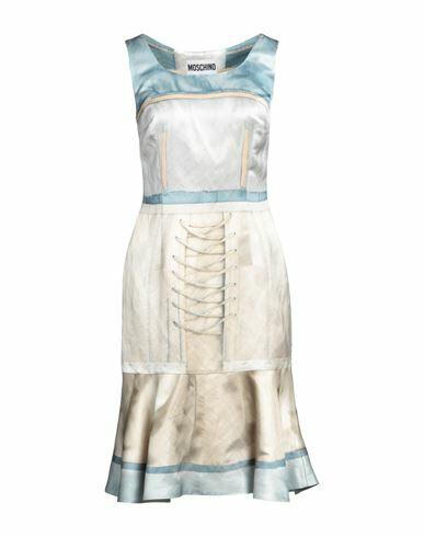 Moschino Woman Midi dress Light blue Linen, Viscose Cover