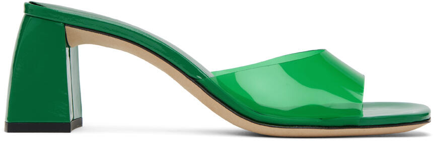 BY FAR Green Romy Heeled Sandals Cover