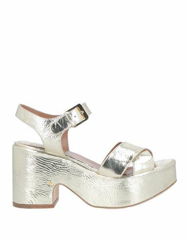 Laurence Dacade Woman Sandals Platinum Calfskin Cover