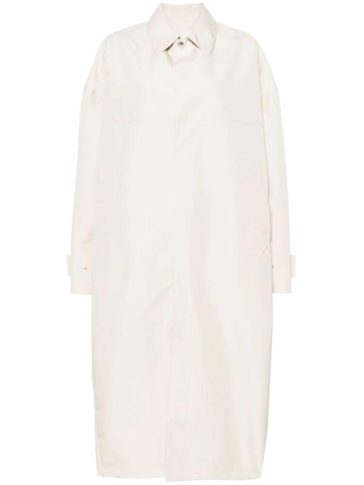 Khrisjoy spread-collar maxi raincoat - Neutrals Cover