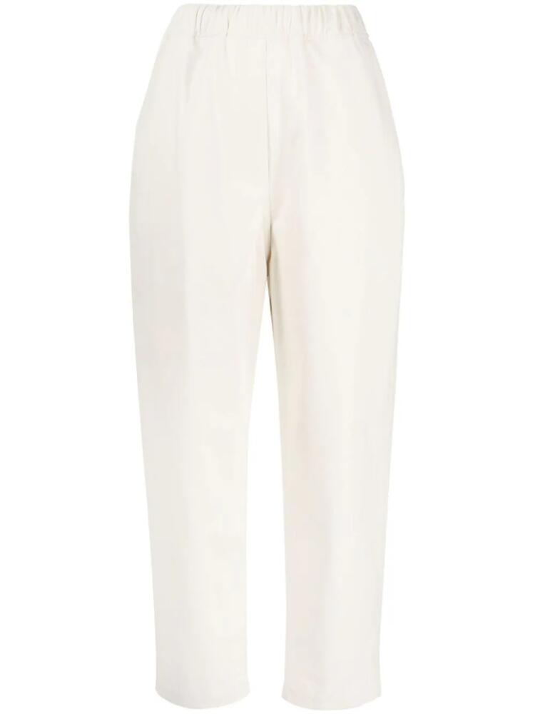 STUDIO TOMBOY elasticated-waistband cropped trousers - Neutrals Cover