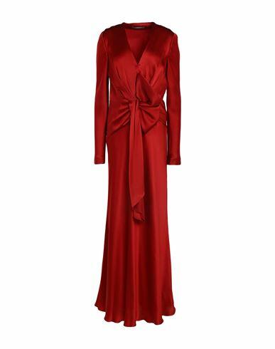 Alberta Ferretti Woman Maxi dress Red Acetate, Silk Cover