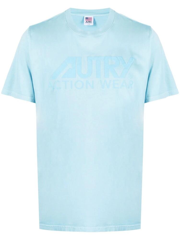 Autry tonal logo-print T-shirt - Blue Cover