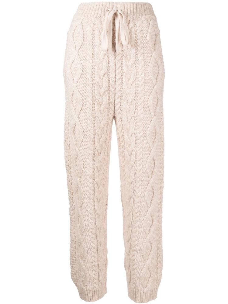 Low Classic cable-knit straight trousers - Neutrals Cover