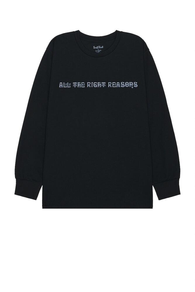 South2 West8 All The Right Reasons Crew Neck Tee in Black Cover