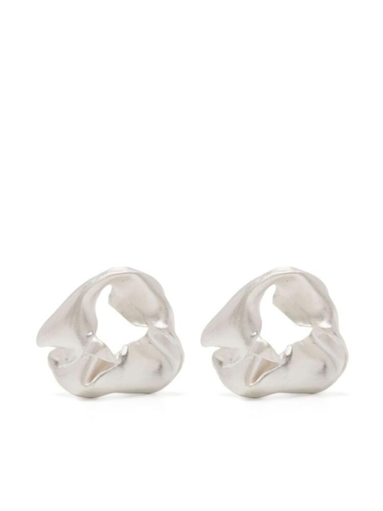 Completedworks small crumpled earrings - Silver Cover