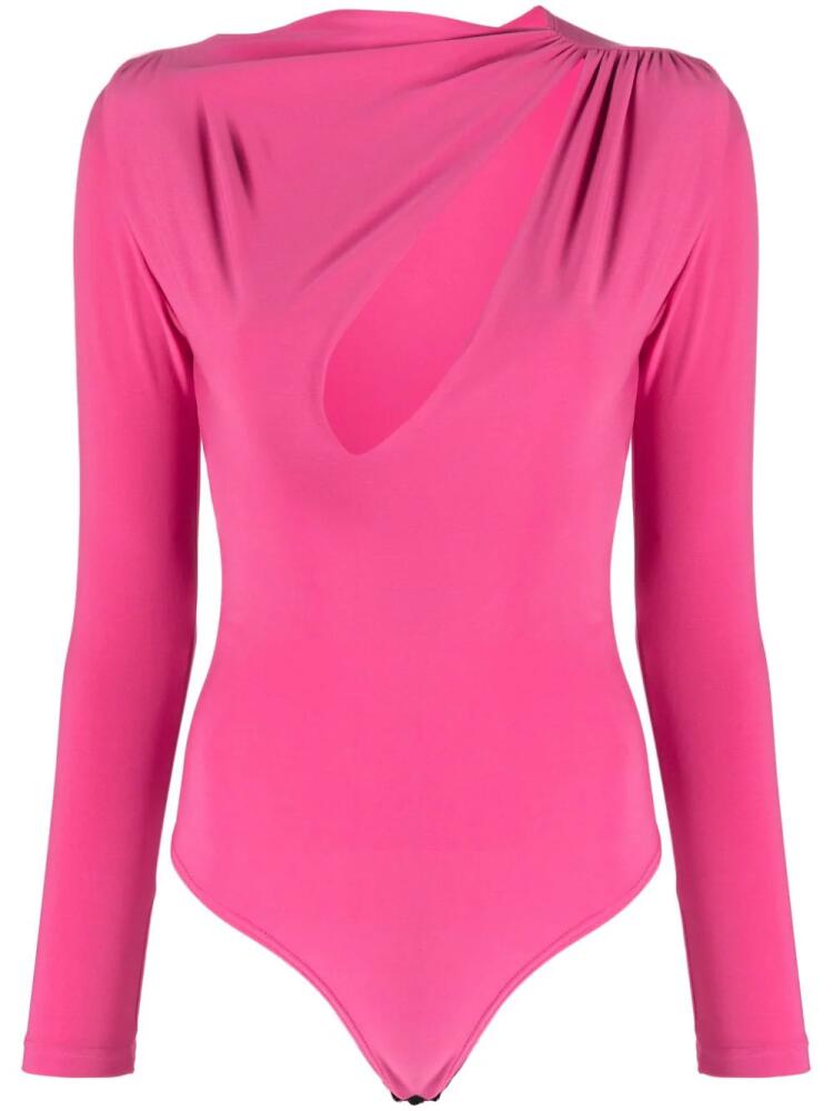 Alchemy cut-out long-sleeve bodysuit - Pink Cover