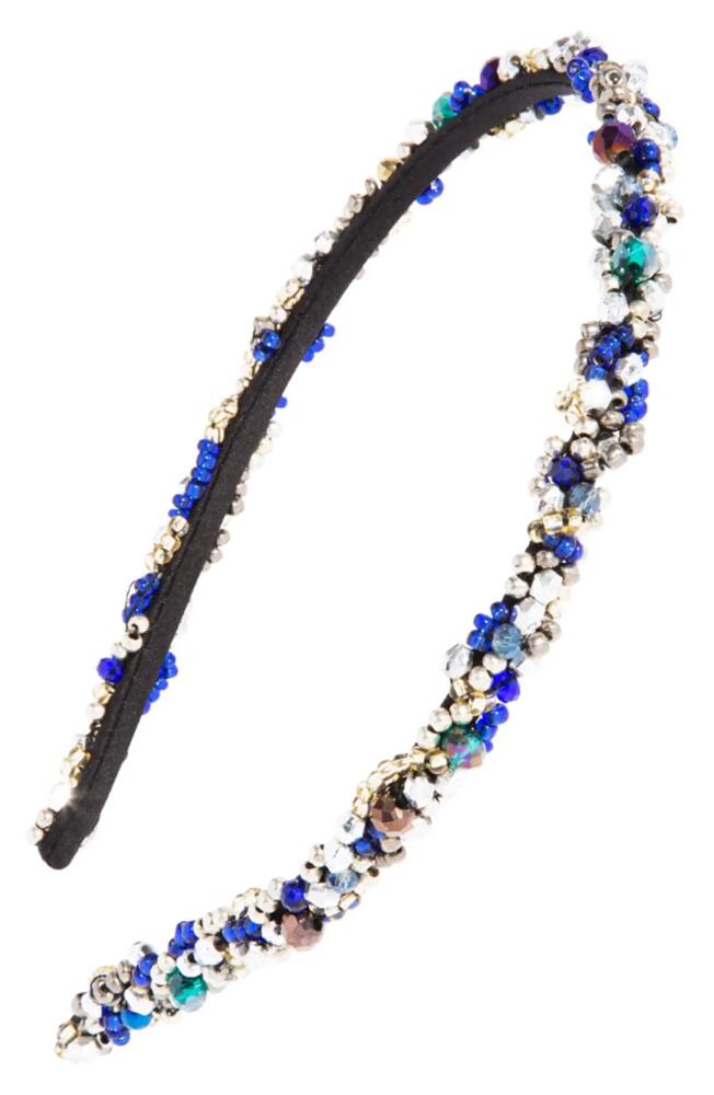 L. Erickson Positano Beaded Headband in Blue/Multi Cover