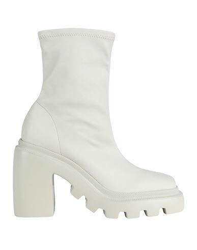 Vic Matiē Woman Ankle boots Off white Textile fibers Cover