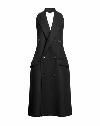 Mm6 Maison Margiela Woman Overcoat & Trench Coat Black Wool, Polyamide Cover