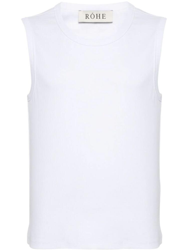 Róhe ribbed tank top - White Cover