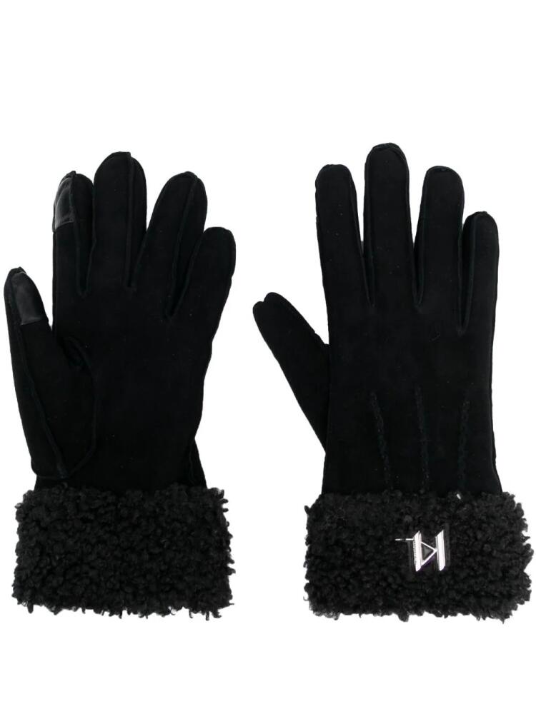 Karl Lagerfeld K/Saddle goat skin gloves - Black Cover