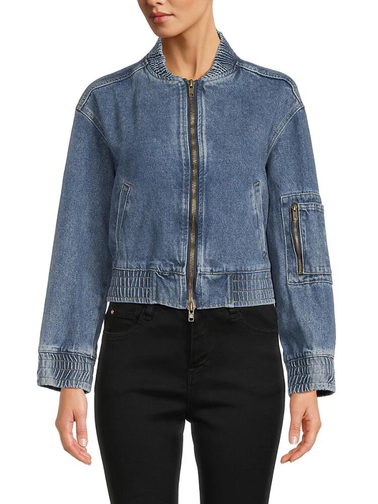 Walter Baker Women's Sadey Denim Bomber Jacket - Dark Wash Cover