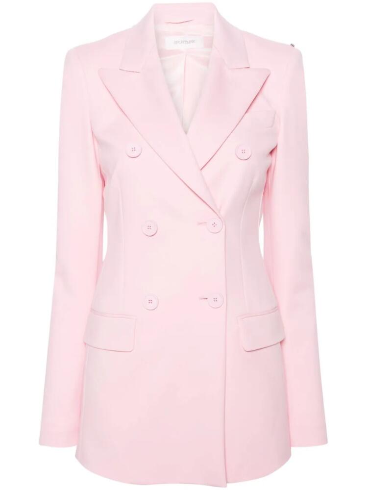 Sportmax peak-lapels double-breasted blazer - Pink Cover