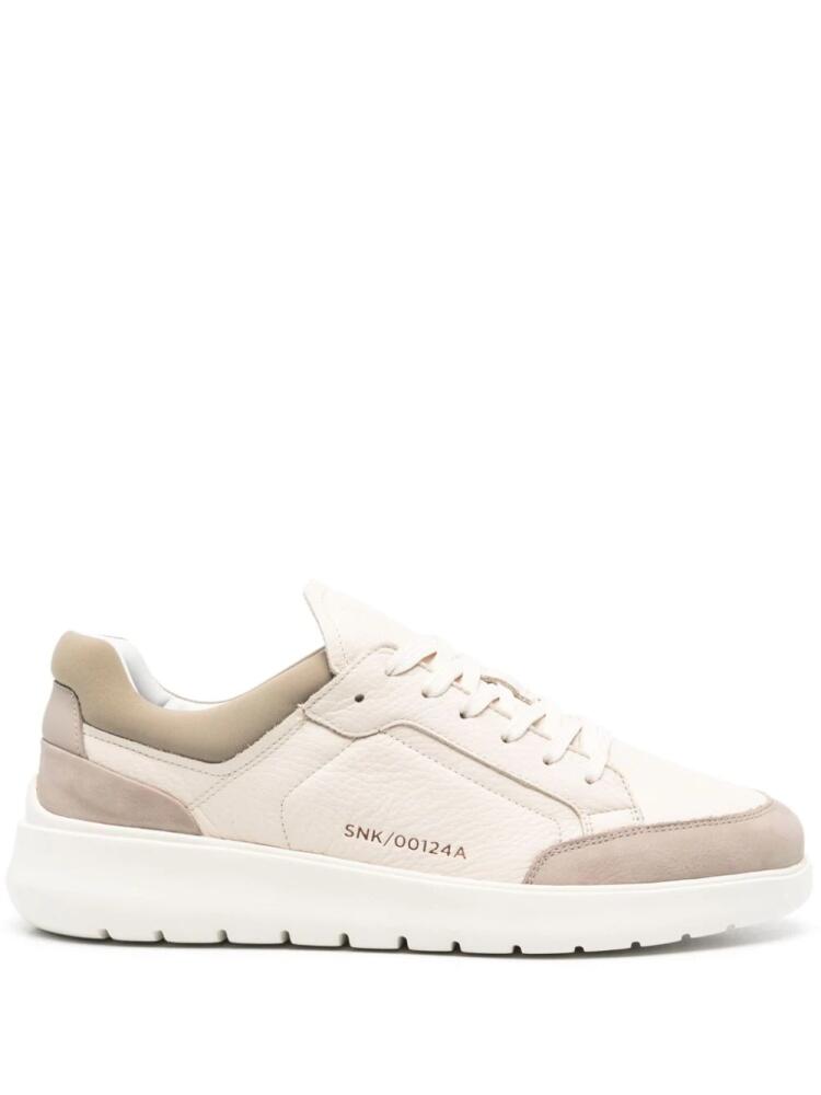 Boggi Milano tumbled leather sneakers - White Cover