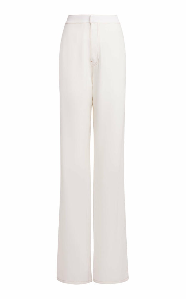 ALAA - Fluid Wool-Blend Straight-Leg Pants - Ivory Cover