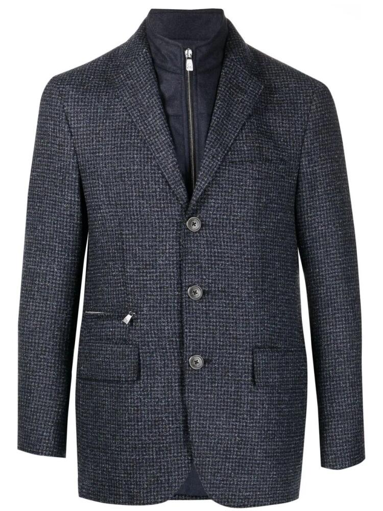 Corneliani single-breasted layered blazer - Blue Cover