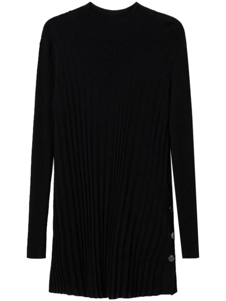 TWINSET pleated button-detail jumper - Black Cover