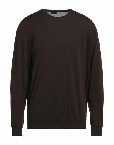 Drumohr Man Sweater Dark brown Cotton Cover