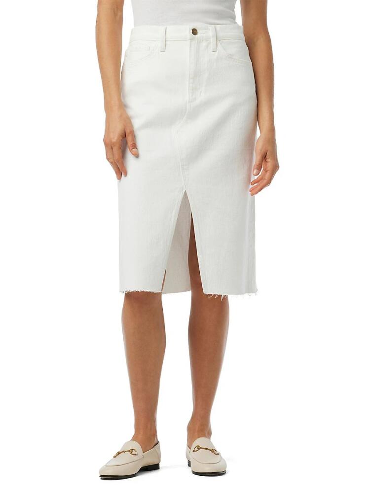 Joe's Jeans Women's The Joplin Slit Denim Skirt - Optic White Cover