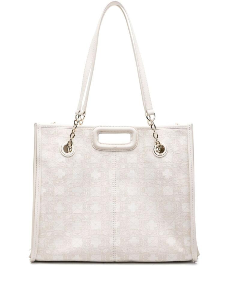 Maje Clover-jacquard tote bag - White Cover