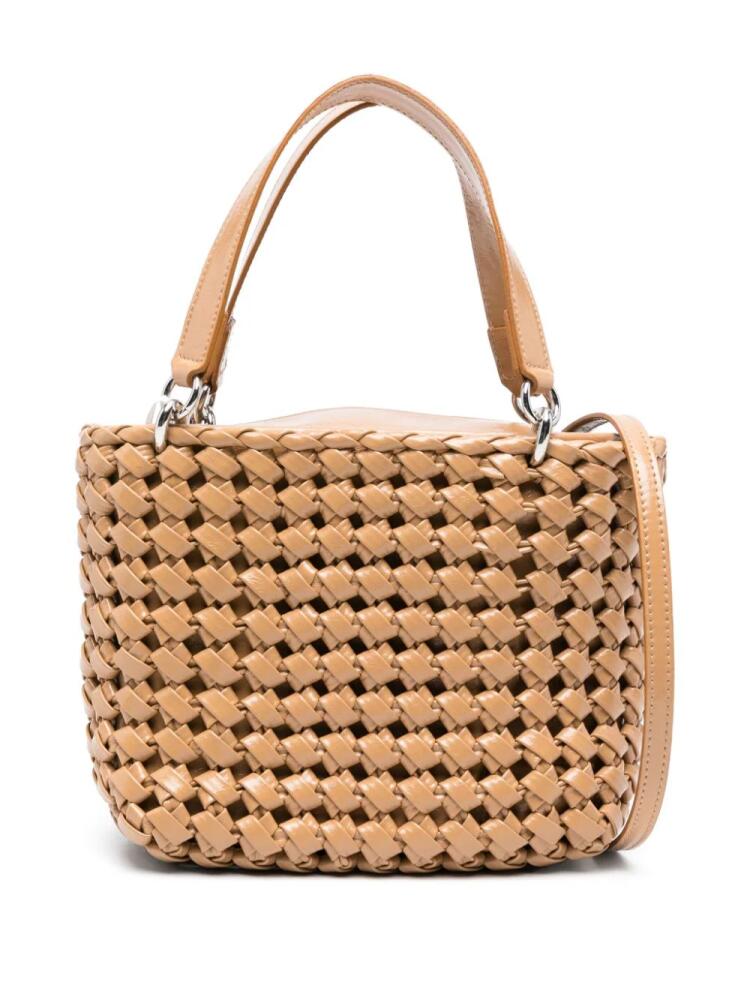 Themoirè Kobo Shiny woven tote bag - Brown Cover